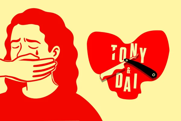 Imagem colorida da capa do quinto episódio do podcast Tony & Dai, do Metrópoles