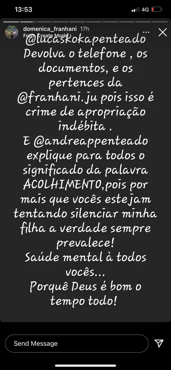 Ex-sogra de Lucas Penteado acusa ator: “Isso é crime!” - destaque galeria Ex-sogra de Lucas Penteado acusa ator: “Isso é crime!” - destaque galeria