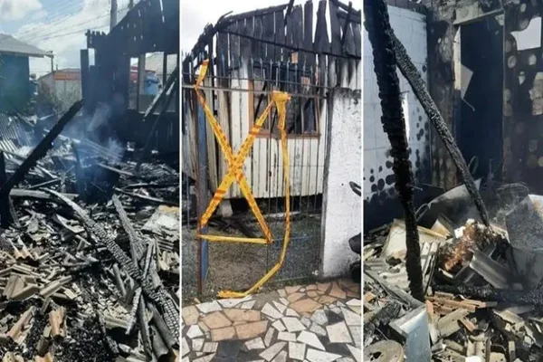 Casa de madeira tinha cerca de 80 metros quadrados