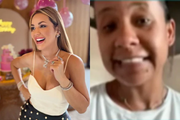 Mntagem com fotos de Deolane Bezerra e Denise Bastos