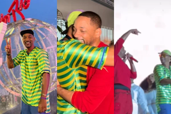 Imagem colorida do sósia de Will Smith