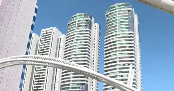 Foto colorida do prédio de onde a mulher se jogou - Metrópoles