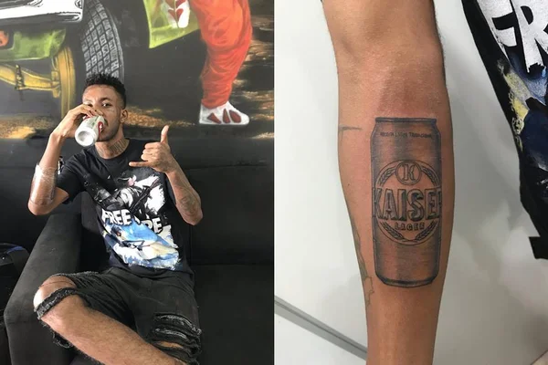 Cliente fiel! Rapper brasileiro tatua latão de Kaiser no braço
