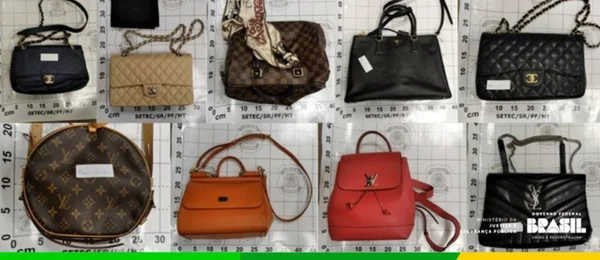 Bolsas de luxo em leilão da PF