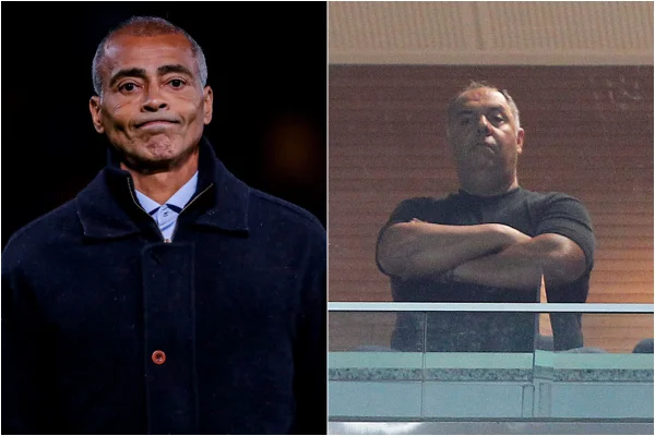 Imagem colorida de Romário e Marcos Braz- Metrópoles