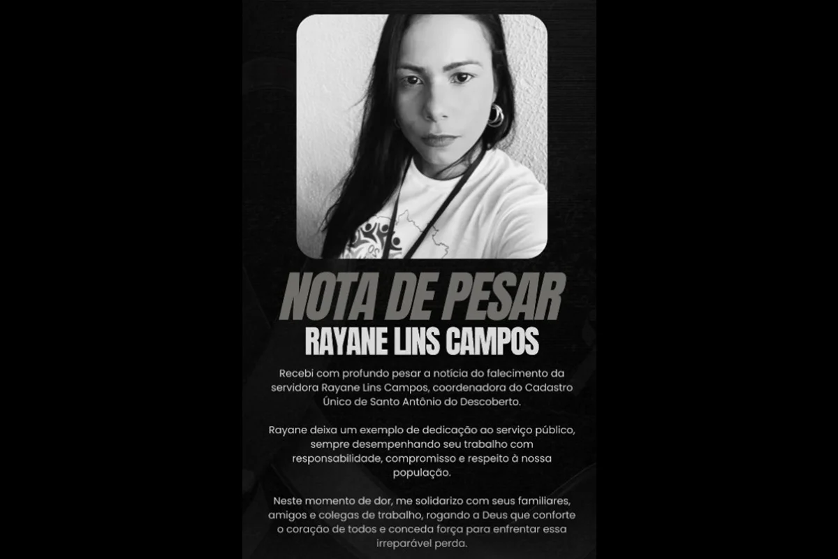 Nota de pesar de um deputado estadual de Goiás Nota de pesar de um deputado estadual de Goiás