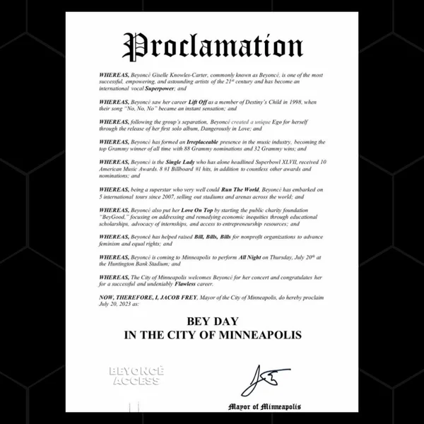 Cidade dos Estados Unidos cria o “Dia da Beyoncé” para celebrar turnê - destaque galeria Cidade dos Estados Unidos cria o “Dia da Beyoncé” para celebrar turnê - destaque galeria