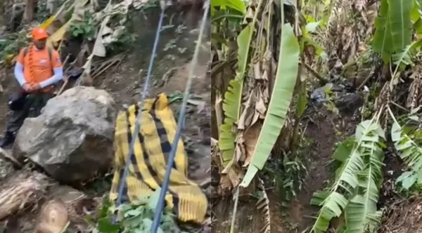 Imagem colorida de rocha de três toneladas que atingiu agricultor no Ceará - Metrópoles