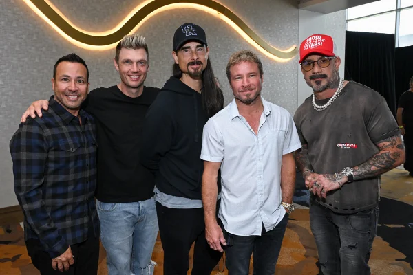 Grupo Backstreet Boys durante uma apresentação