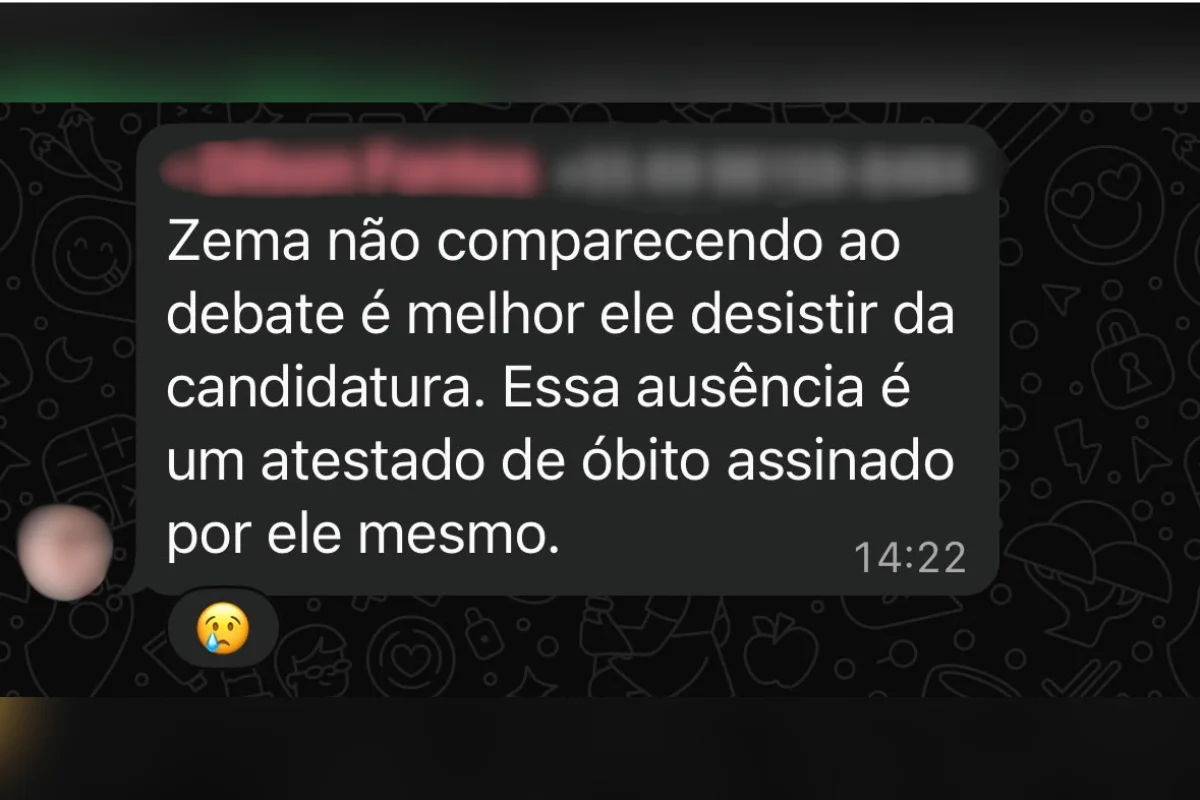 Ausência de Zema em debate gera críticas e ameaça perda de votos Ausência de Zema em debate gera críticas e ameaça perda de votos