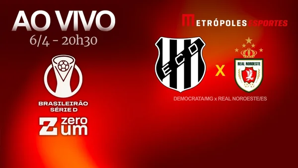 Série D ZeroUm: Metrópoles transmite Democrata-MG x Real Noroeste-ES nesta segunda