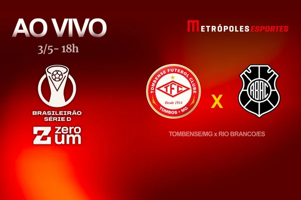 Série D ZeroUm: Metrópoles transmite Tombense-MG x Rio Branco-ES