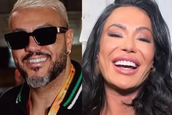 Belo e Gracyanne Barbosa se reencontraram no aniversário de Leo Dias - Metrópoles