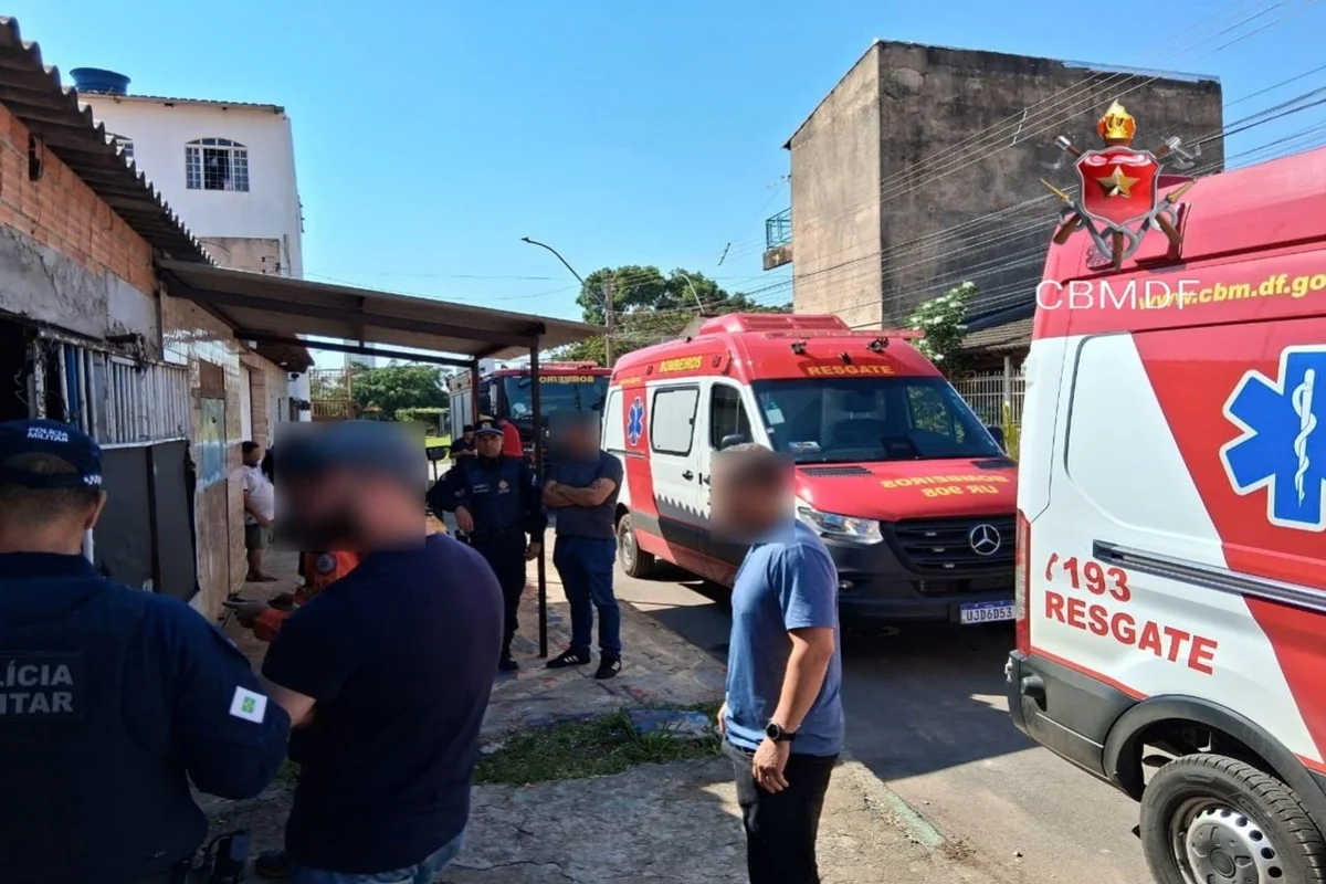 Forças de segurança no local do crime Forças de segurança no local do crime
