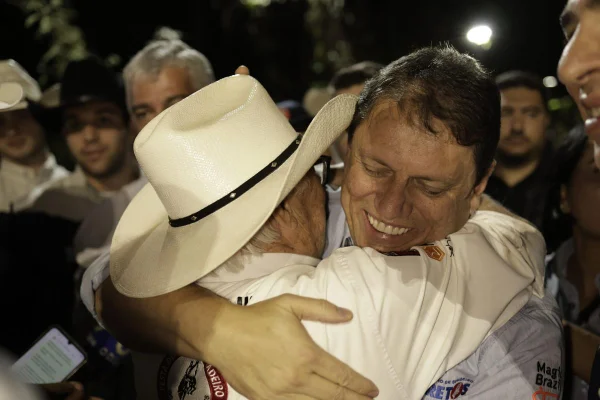 O governador Tarcísio de Freitas na Festa do Peão em Barretos