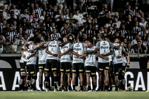 Jogadores do Santos reunidos