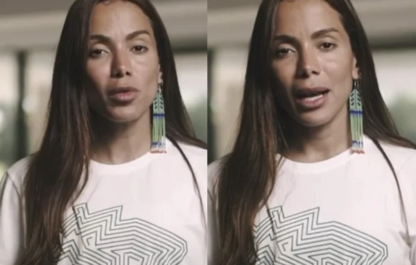 Anitta comunicando sobre o acampamento Terra livre ( ATL)