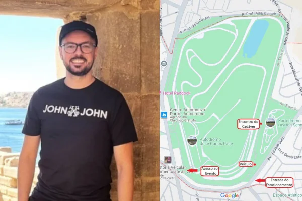 Esquerda, homem branco, de barba preta, boné e camiseta da mesma cor. Após 90 dias, morte de empresário em Interlagos ainda é um mistério - Metrópoles