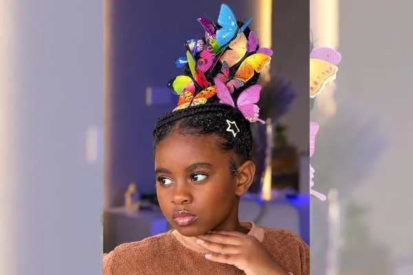 Dia das crianças com cabelo maluco