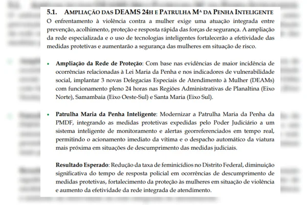 Eleições 2026: veja propostas dos candidatos ao GDF para proteger mulheres - destaque galeria