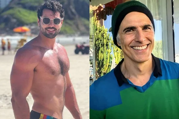 Foto colorida de Wadih Vilela e Reynaldo Gianecchini
