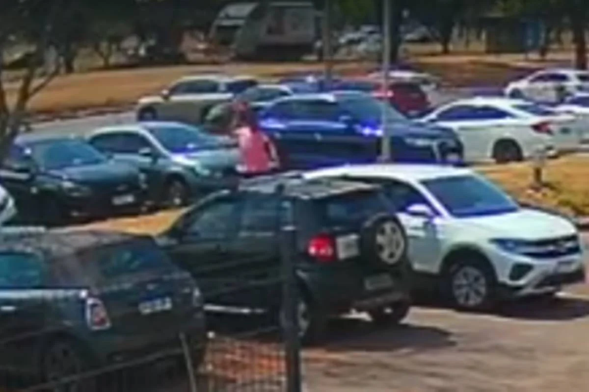 Carros vandalizados no Setor de Clubes Sul: Mulher é flagrada por câmeras