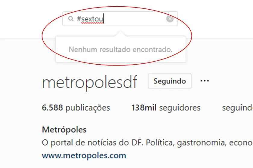 A procura pela tag gera essa mensagem A procura pela tag gera essa mensagem