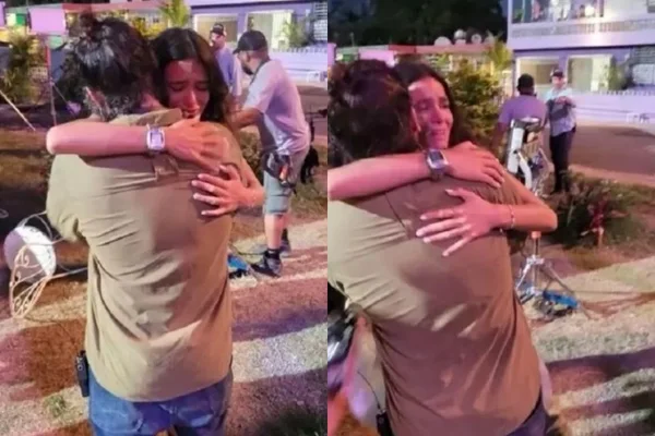Bruna Marquezine chora ao abraçar diretor no set de Besouro Azul