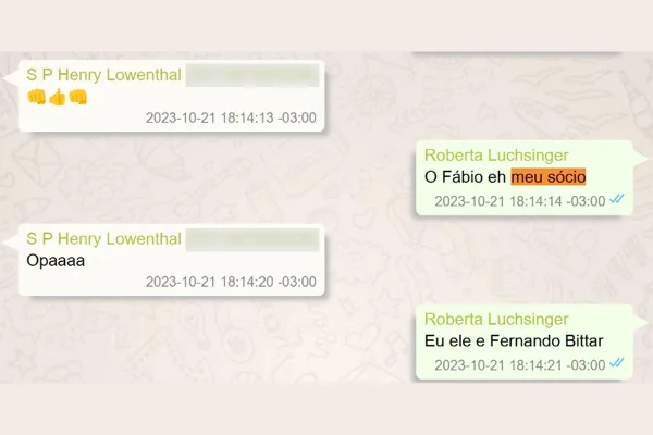 Exclusivo: Luchsinger trata Lulinha como sócio em oito mensagens de “zap” - destaque galeria