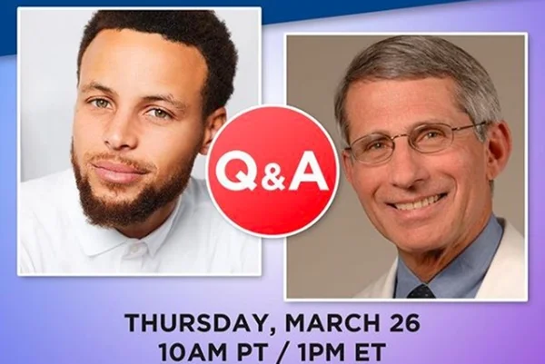 Stephen Curry anuncia live com Fauci