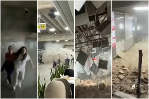 Caos em aeroporto da Venezuela durante terremoto - Metropoles