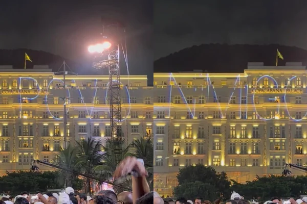 Show da Shakira é marcado por protesto no Copacabana Palace