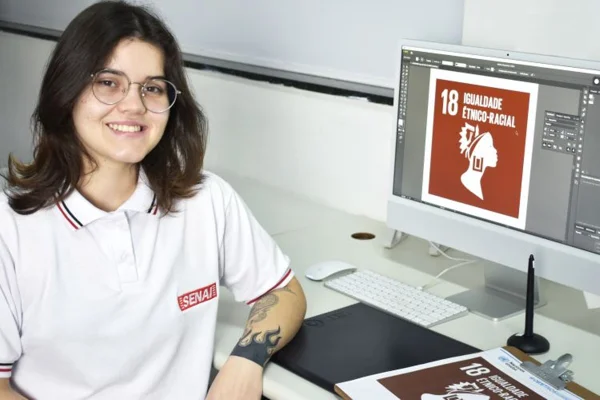 Estudante ganha concurso com criação de logo antirracista para a ONU