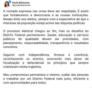 Ex-candidatos ao GDF repercutem vitória de Celina Leão - imagem 2