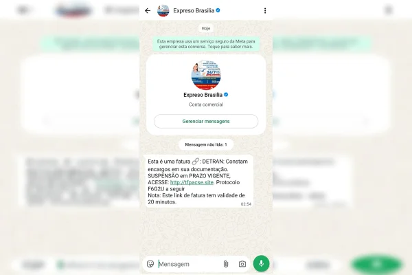 Golpe da CNH: moradores do DF recebem mensagens falsas em nome do Detran - destaque galeria Golpe da CNH: moradores do DF recebem mensagens falsas em nome do Detran - destaque galeria