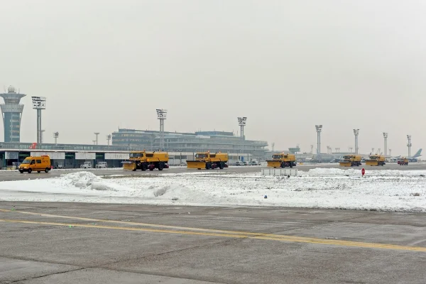 Neve no aeroporto de Paris