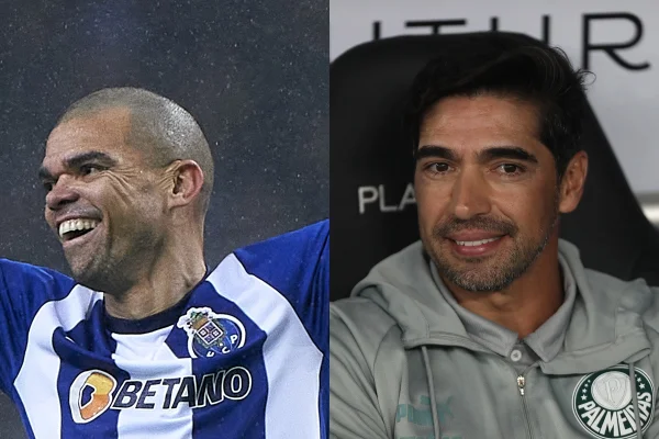 Imagem colorida de Pepe e Abel Ferreira - Metrópoles