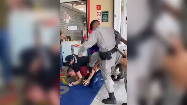 imagem colorida homem agredido shopping goiania