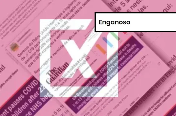 Imagem colorida de postagem enganosa sobre Covid-19