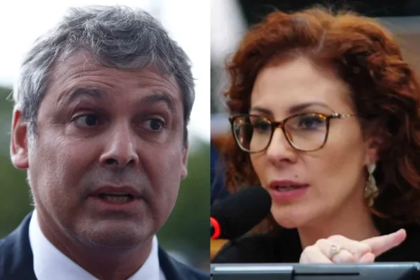 Os deputados Lindbergh Farias (PT-RJ) e Carla Zambelli (PL-SP)