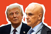 O presidente dos Estados Unidos, Donald Trump, e o ministro do Supremo Tribunal Federal (STF) Alexandre de Moraes