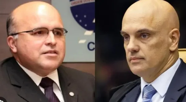Ministro do STF, Alexandre de Moraes, e procurador-geral do Estado do Maranhão, Valdênio Nogueira Caminha,