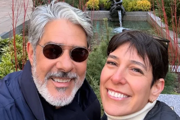 William Bonner curte férias com a esposa em NY