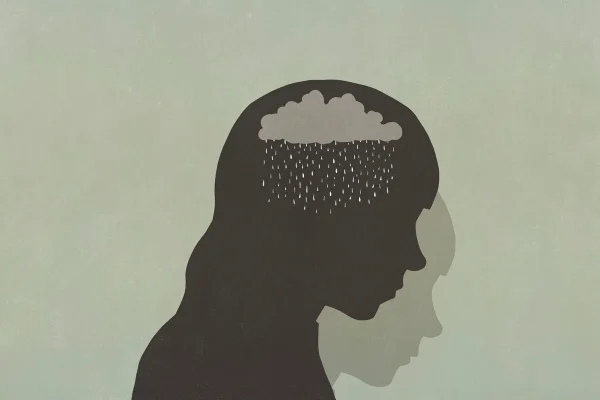 Ilustração colorida de saúde mental