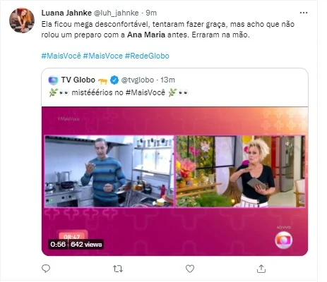 Web estranha reação de Ana Maria Braga com filho de Louro José - imagem 2 Web estranha reação de Ana Maria Braga com filho de Louro José - imagem 2