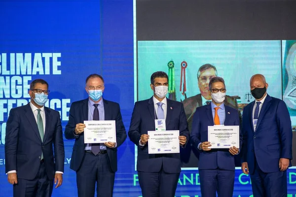 Evento campanha Race to Zero (Corrida para o Zero), que busca zerar as emissões de gases do efeito estufa