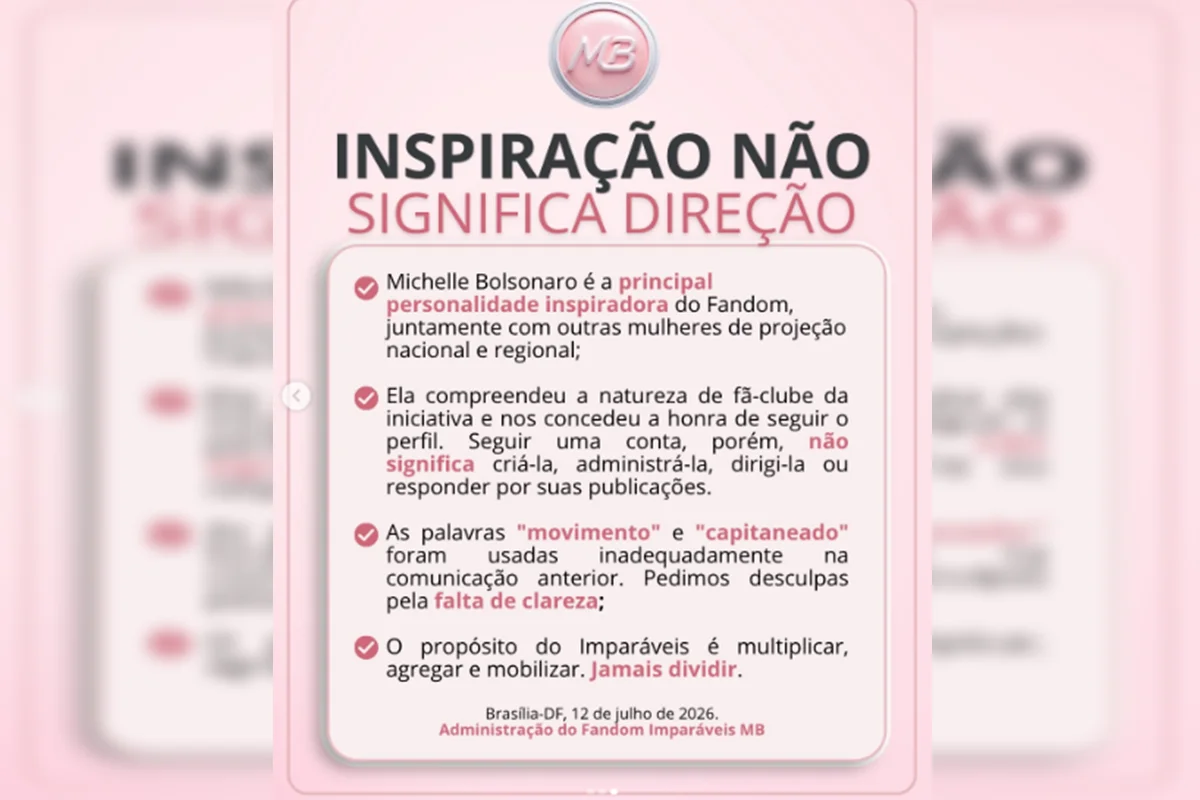 Movimento Imparáveis nega ter sido criado por Michelle: “Inspiração” - imagem 3 Movimento Imparáveis nega ter sido criado por Michelle: “Inspiração” - imagem 3