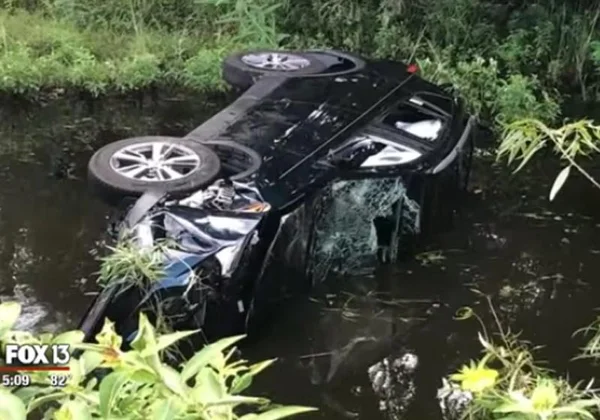 Irmãos salvam pais e bebê presos em carro que caiu no rio. Veja vídeo