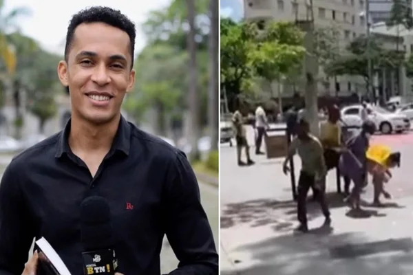 Ben Mendes é jornalista e responsável pela ação em que jogou dinheiro para o alto na Praça Sete