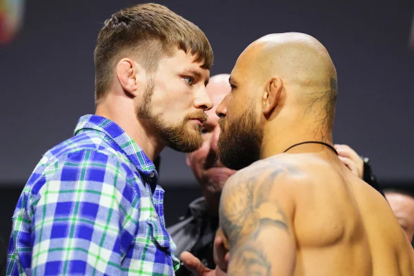 Imagem colorida de lutadores de UFC